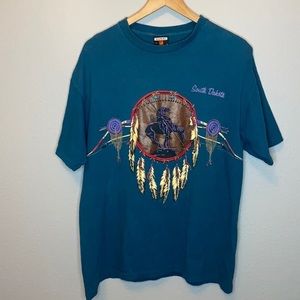 Vintage South Dakota Travel Native American Banger Shirt‎